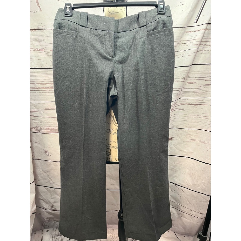 Courtenay Women Gray Flat‎ Front Career Dress Pants Size 10